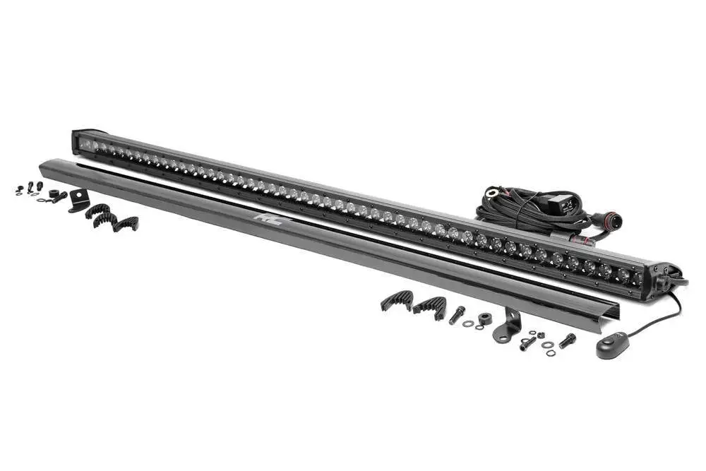 50in LED Light Bar Black Single Row