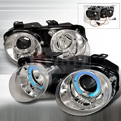 Acura Integra 1998 1999 2000 2001 Doors Dual LED Halo Projector Headlights - Chrome