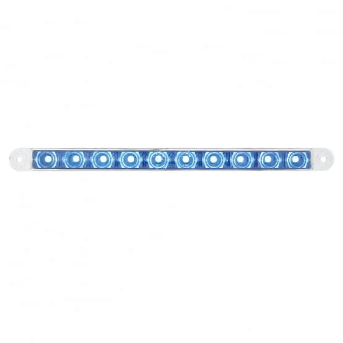 10 LED 9 Dual Function Light Bar - Blue LED/Clear Lens