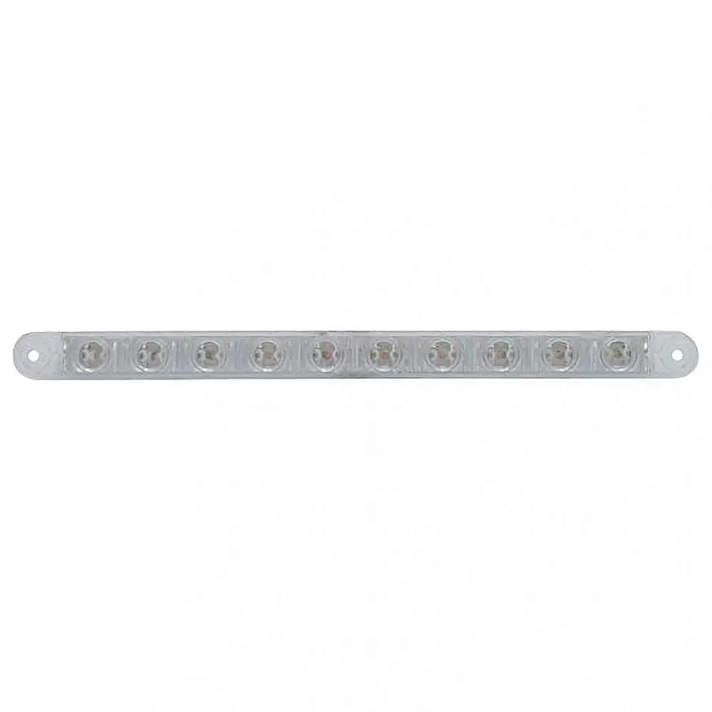 10 LED 9 Turn Signal Light Bar - Amber LED/Clear Lens (Bulk)