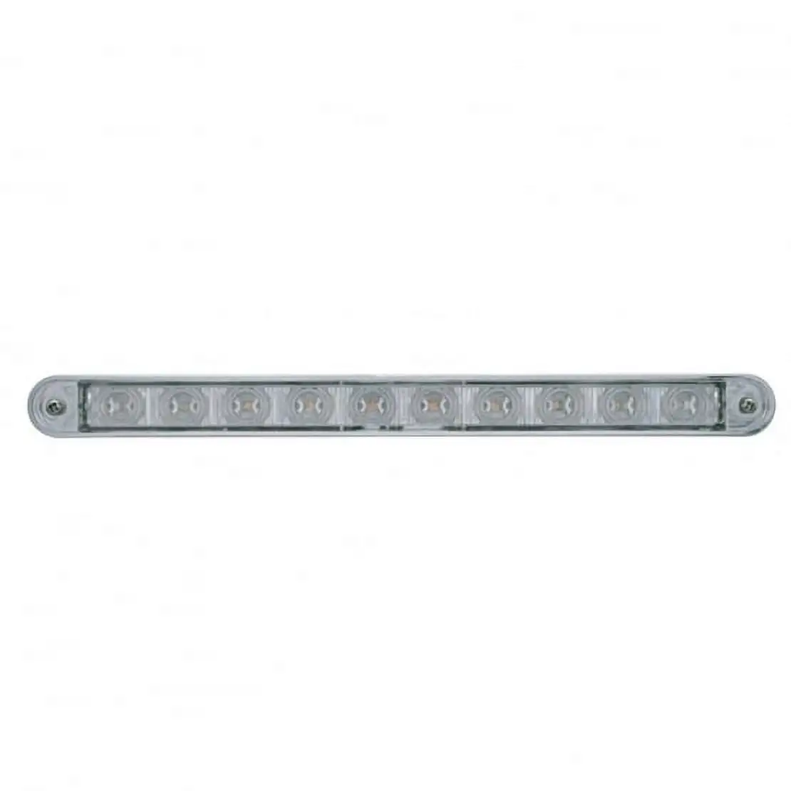 10 LED 9 Turn Signal Light Bar w/ Bezel - Amber LED/Clear Lens