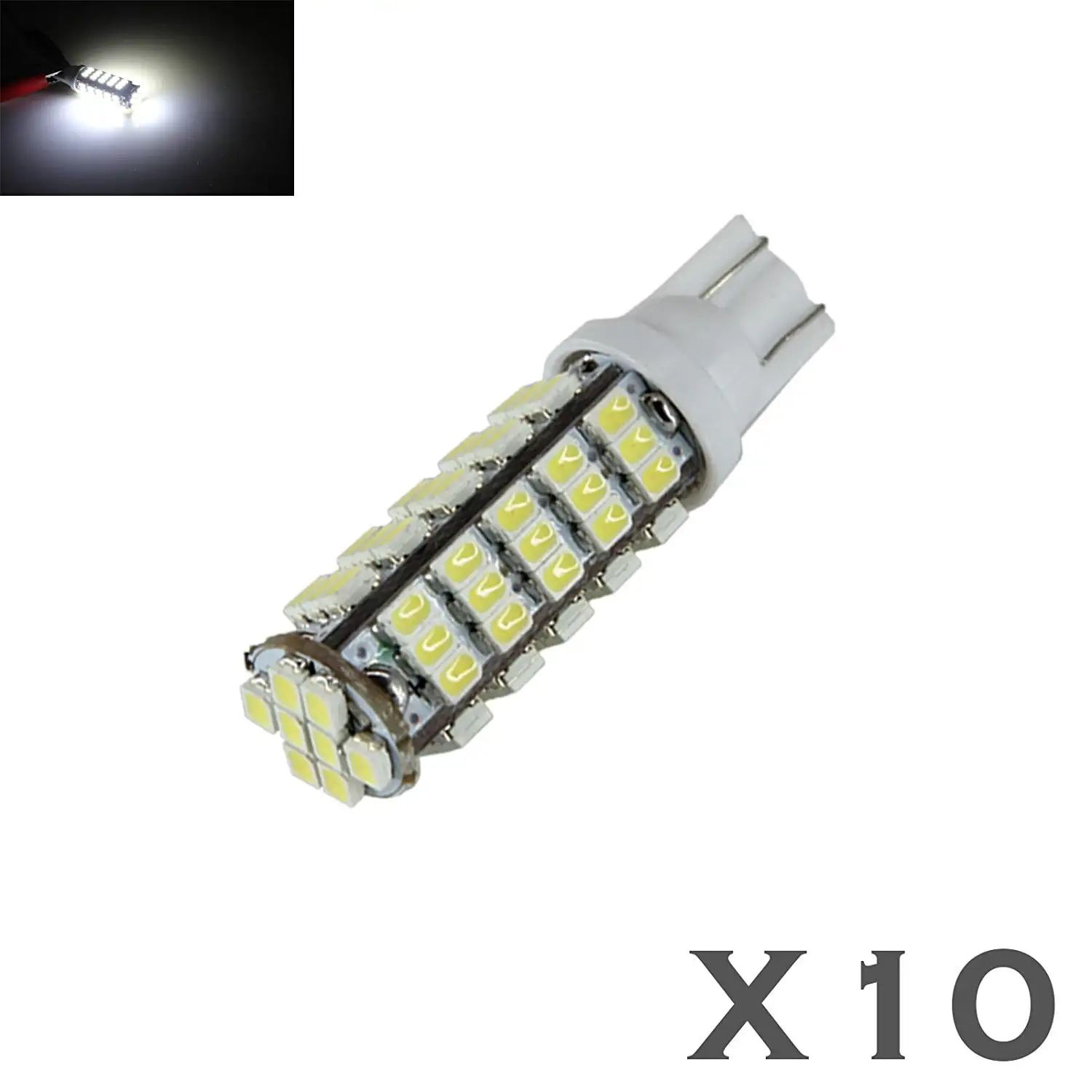 10X T10/921/194 RV Trailer 12V LED Lights Bulbs 68 SMD Xenon 6000K White ?? Fits select: 2011-2015 CHEVROLET SILVERADO. 2004-2010 FORD F150