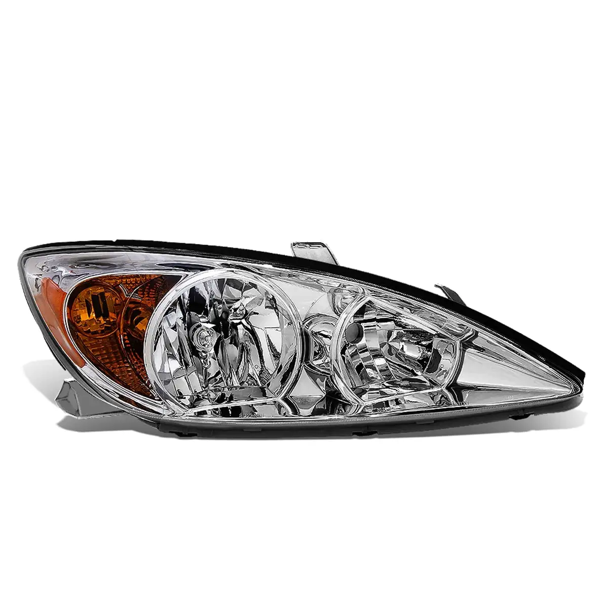 DNA Motoring OEM-HL-0074-R For 2002 to 2004 Toyota Camry 1Pc Right / Passenger Side Factory Style Chrome Housing Headlight Lamp 03 TO2503137