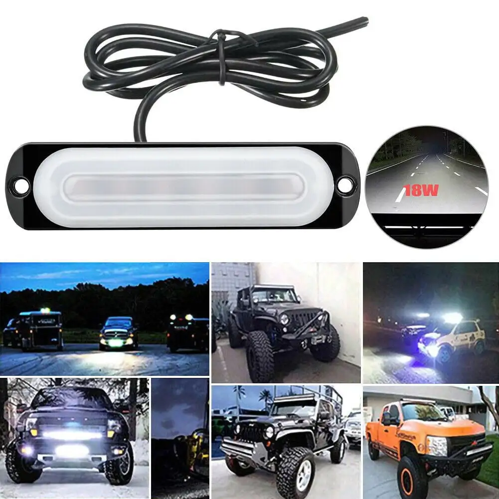 12V 24W White 6LED Car Truck Fog Light Lamp Off-Road Safety Urgent Signal