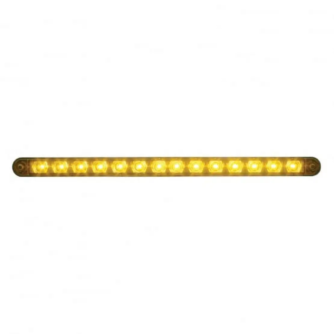 14 LED 12 Turn Signal Light Bar w/ Bezel - Amber LED/Amber Lens