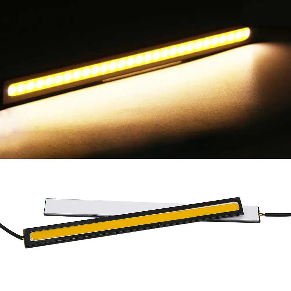 12V car fog light LED strip 17cm diode daytime running light yellow  1 light