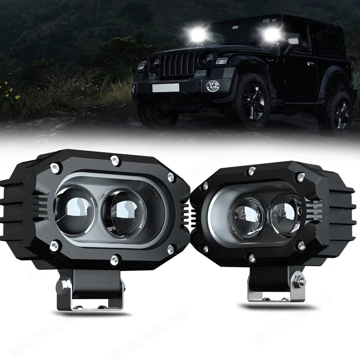 1x 4inch 30W LED Work Light Bar Spot Pods Fog Lamp Offroad Driving Truck SUV ATV