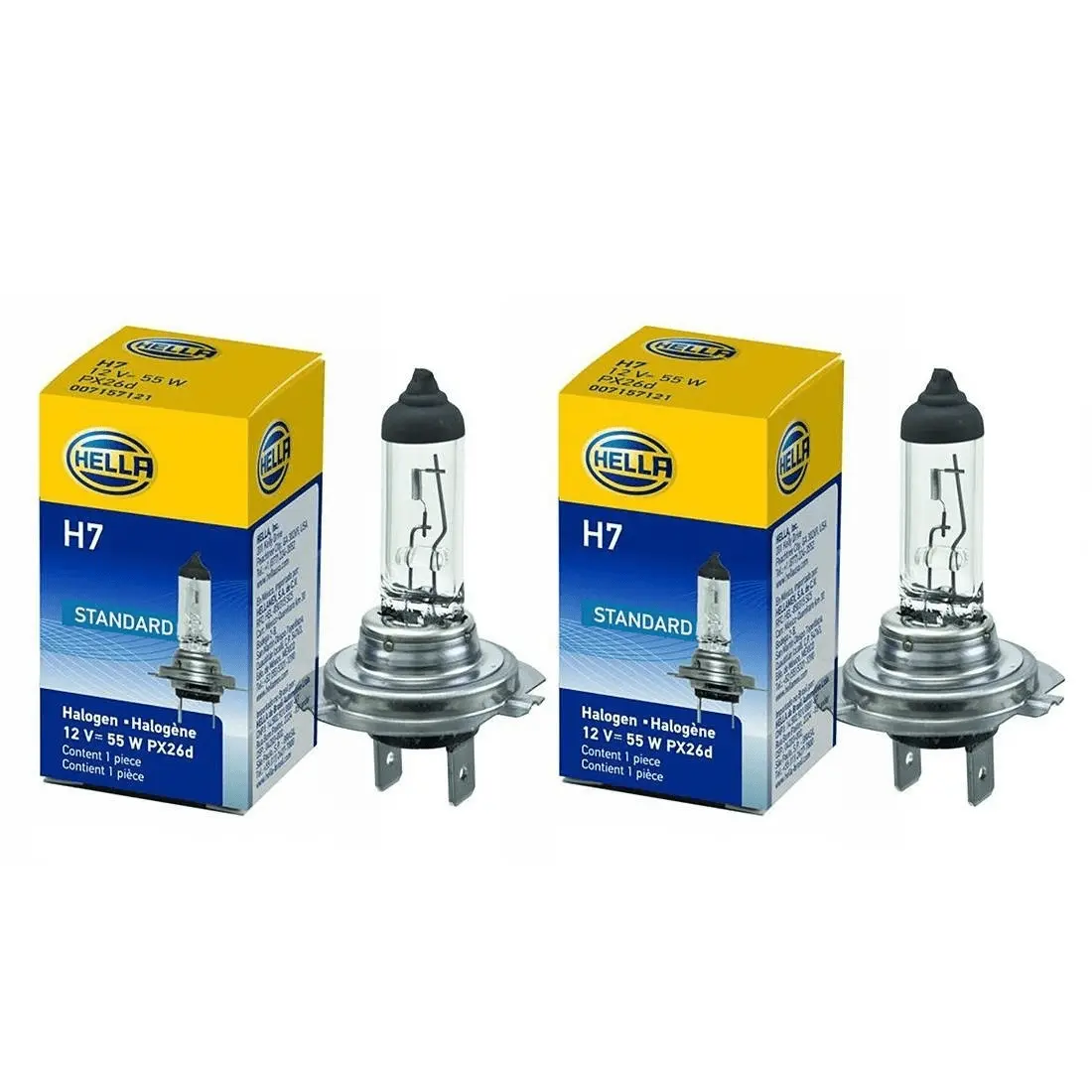 2PCS Hella H7 55W Halogen Headlight Bulb Sedan Hella 1350 LM DOT Approved NEW