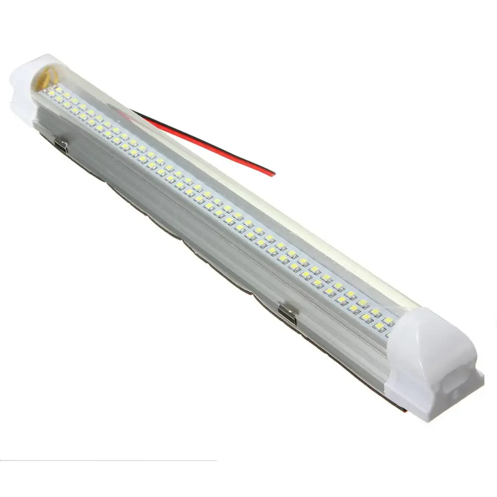 1x 12V 72 LED Car Interior White Strip Lights Bar Lamp Van Caravan ON OFF