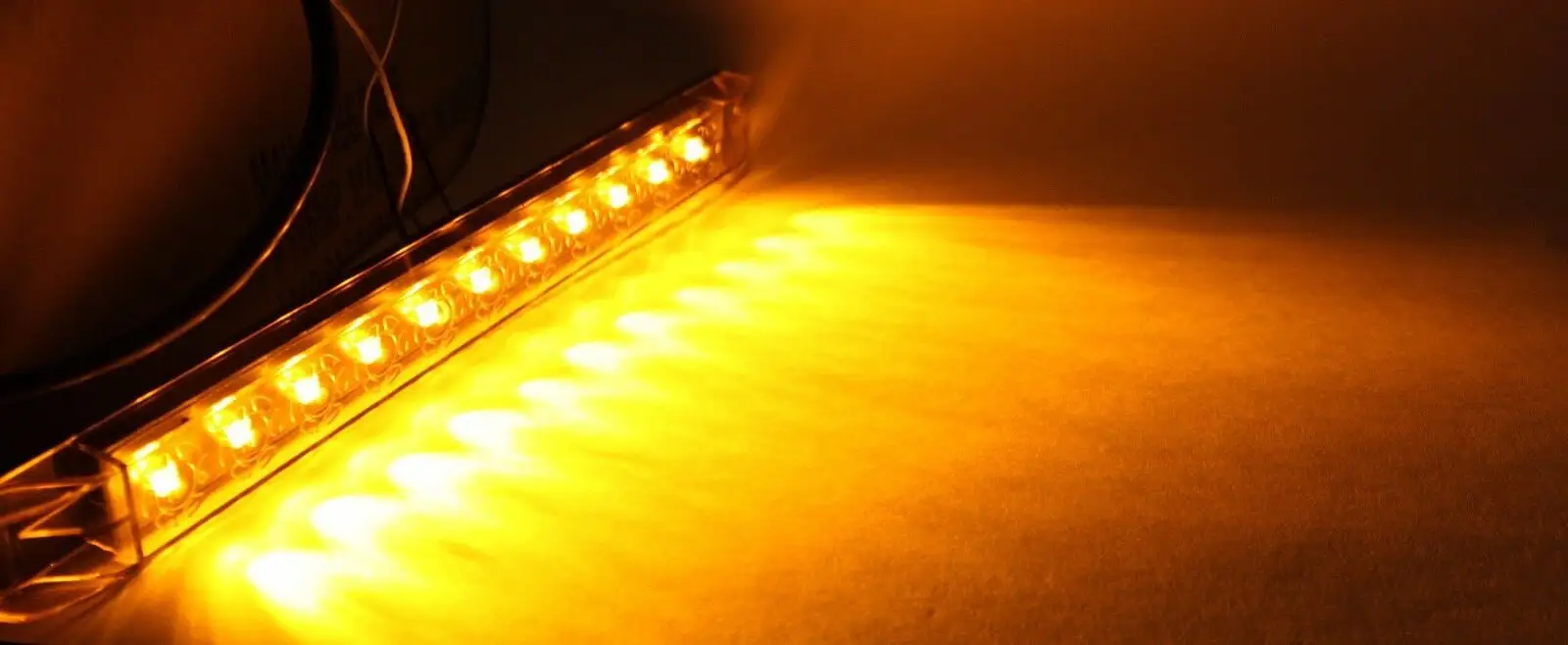 2 Amber Yellow 17 LED Light Bar Waterproof Turn Signal Clearance Truck Trailer 25103A