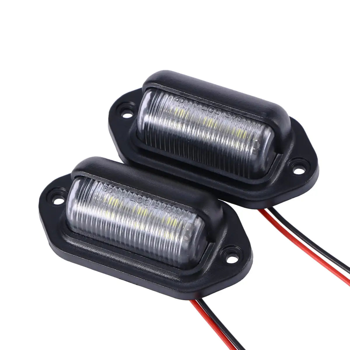 2 PCS Colorful Daytime Running Light Ultra-thin Turn Signal Lisence Plate LED License