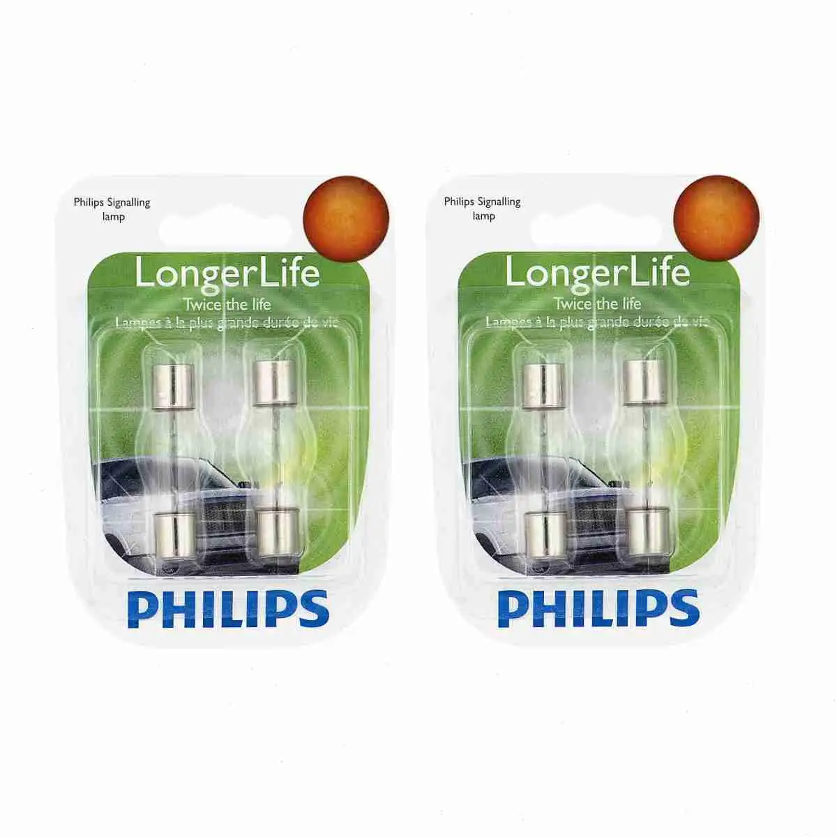 2 pc Philips 211-2LLB2 Long Life Dome Light Bulbs for Electrical Lighting Body Interior