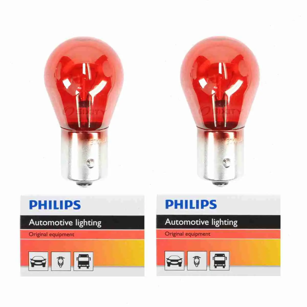 2 pc Philips HiPerVision Brake Light Bulbs compatible with Saab 9-3 9-3X 2008-2011 Electrical Lighting Body Exterior