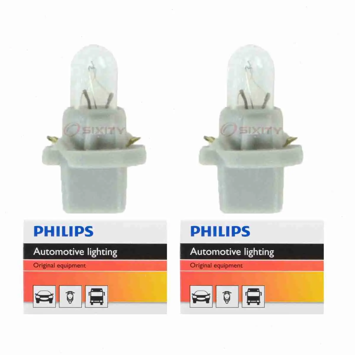 2 pc Philips PC74CP Instrument Panel Courtesy Light Bulbs