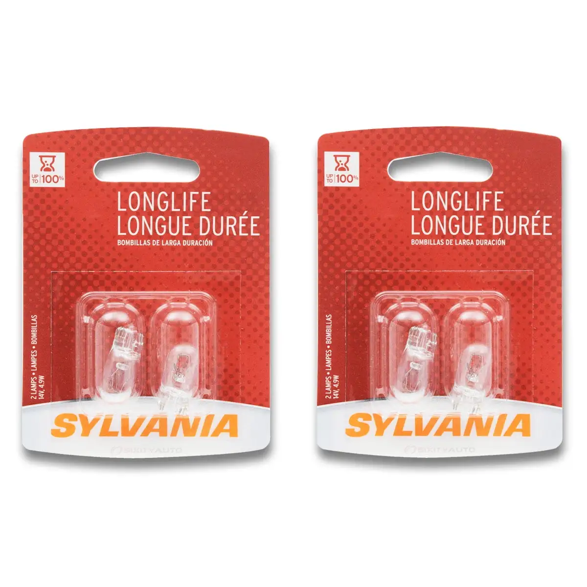 2 pc SYLVANIA 168LL.BP2 Long Life Multi Purpose Light Bulbs for Electrical Lighting Body Exterior