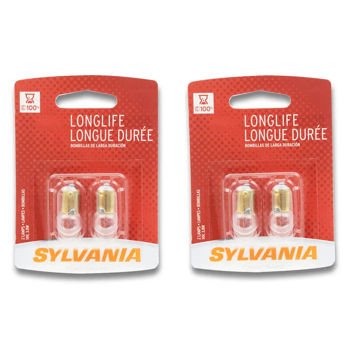 2 pc SYLVANIA 1895LL.BP2 Long Life Multi Purpose Light Bulbs for Electrical Lighting Body Exterior