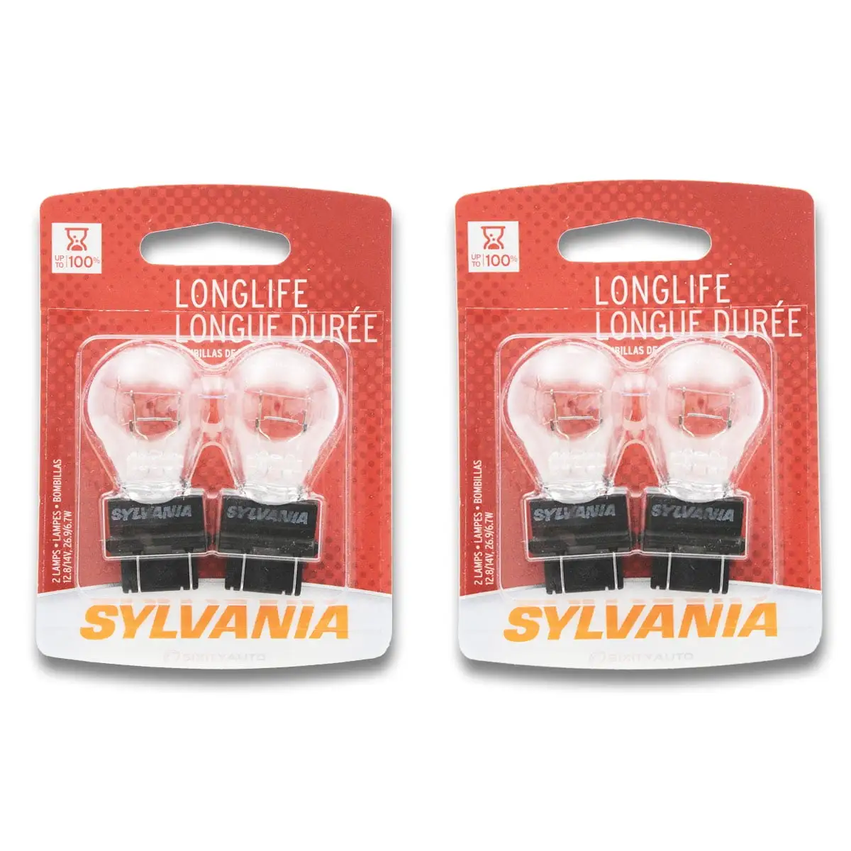 2 pc SYLVANIA 3057LL.BP2 Long Life Multi Purpose Light Bulbs for Electrical Lighting Body Exterior