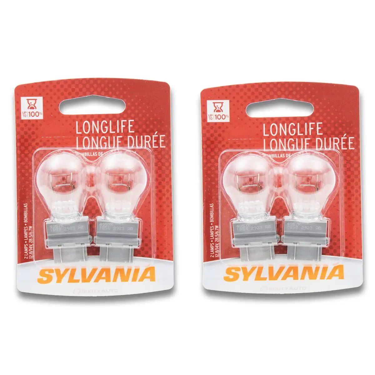 2 pc SYLVANIA 4057LL.BP2 Long Life Multi Purpose Light Bulbs for Electrical Lighting Body Exterior