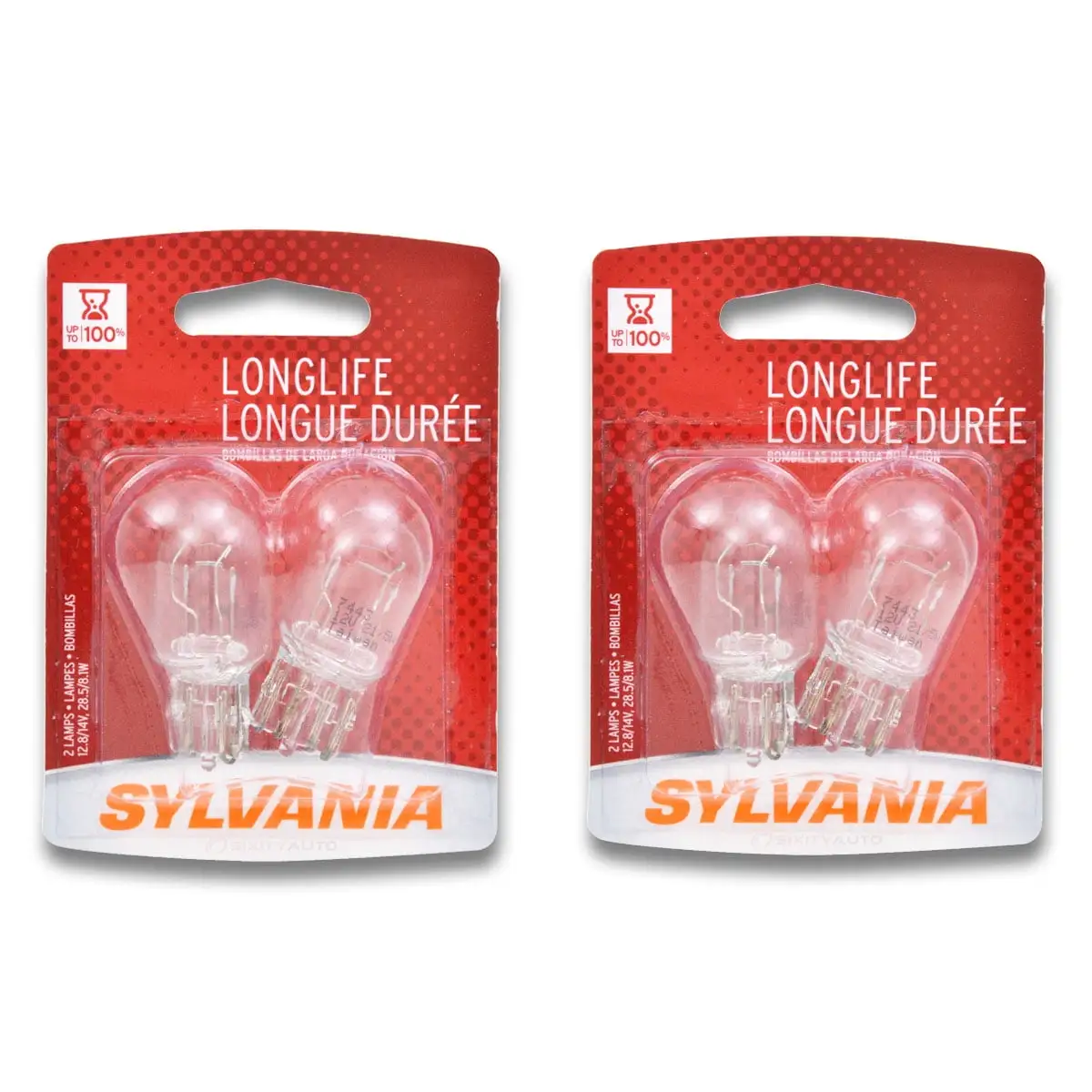 2 pc SYLVANIA 7444LL.BP2 Long Life Multi Purpose Light Bulbs for Electrical Lighting Body Exterior