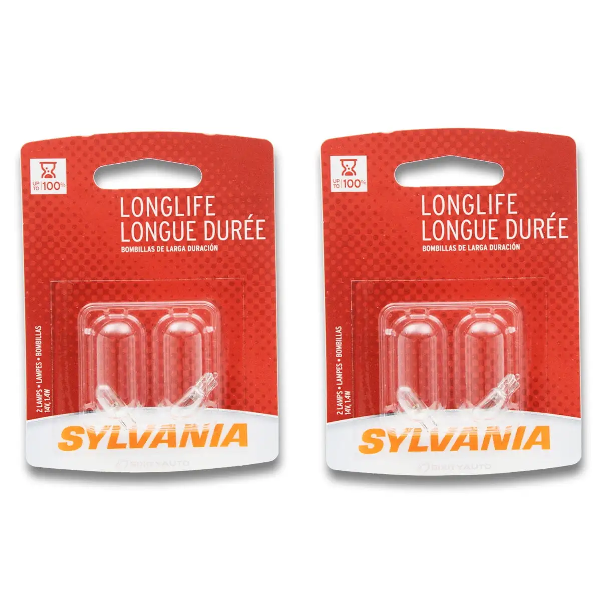 2 pc SYLVANIA 74LL.BP2 Long Life Multi Purpose Light Bulbs for Electrical Lighting Body Exterior