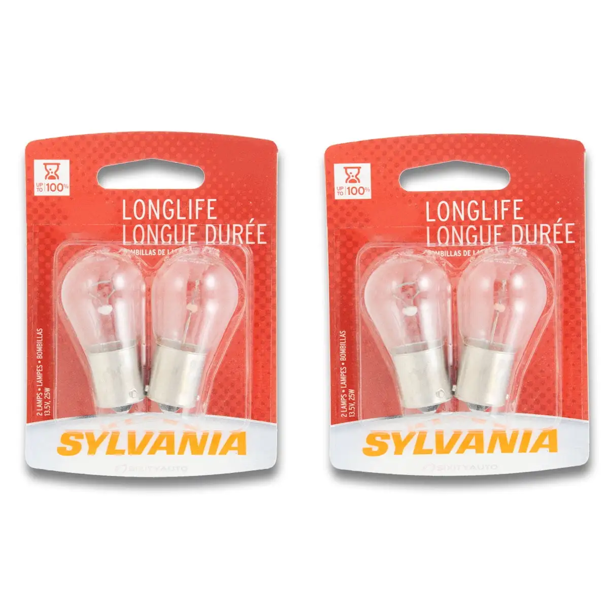 2 pc SYLVANIA 7506LL.BP2 Long Life Multi Purpose Light Bulbs for Electrical Lighting Body Exterior