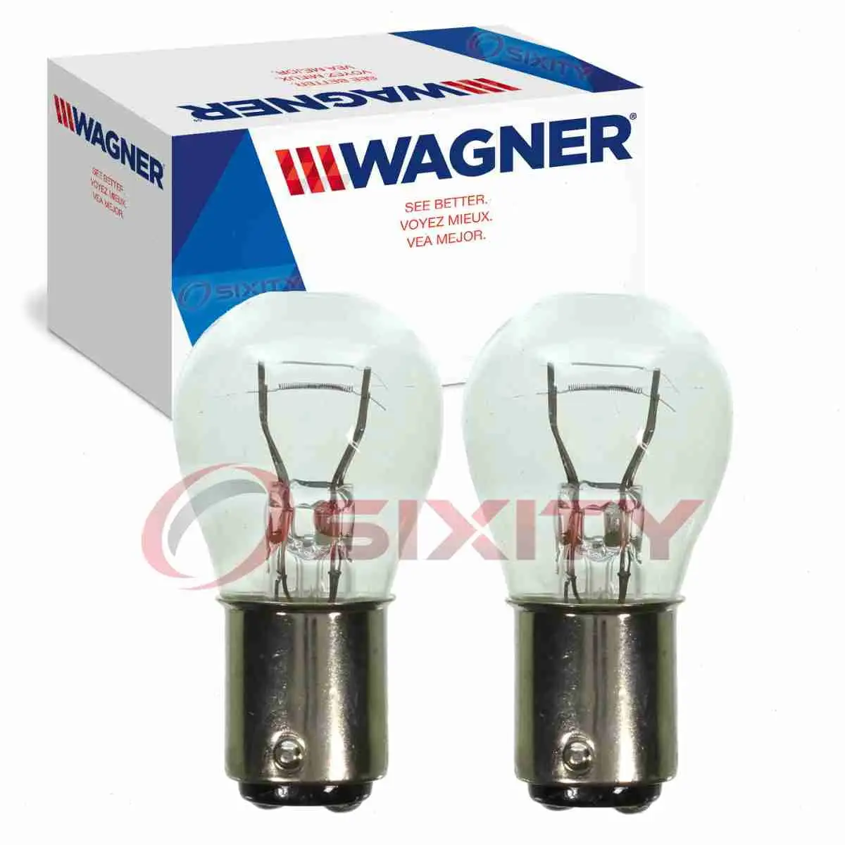 2 pc Wagner Brake Light Bulbs compatible with Land Rover Defender 90 Discovery Freelander LR2 LR3 Range Rover 1987-2015