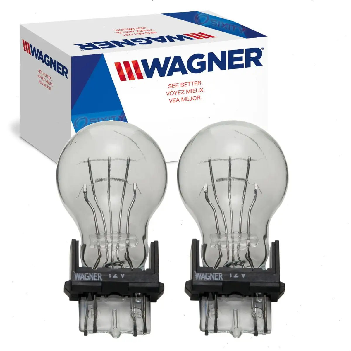 2 pc Wagner Outer Tail Light Bulbs compatible with Dodge Durango 2011-2013