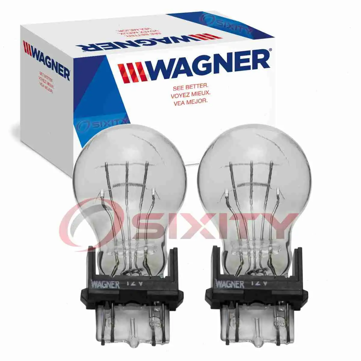 2 pc Wagner Rear Turn Signal Light Bulbs compatible with Dodge Caravan Challenger Charger Dakota Daytona Durango Dynasty Grand 2.0L 2.4L 2.7L 3.0L L4 V6 1988-2014