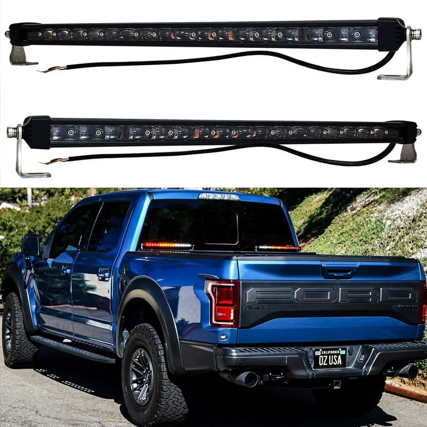 20 FS-Series OZ-USA? Rear Facing Left and Right Multi-Color Tail/Brake Red Amber White LED Chase Lightbar for Off-road Truck SUV UTV RV