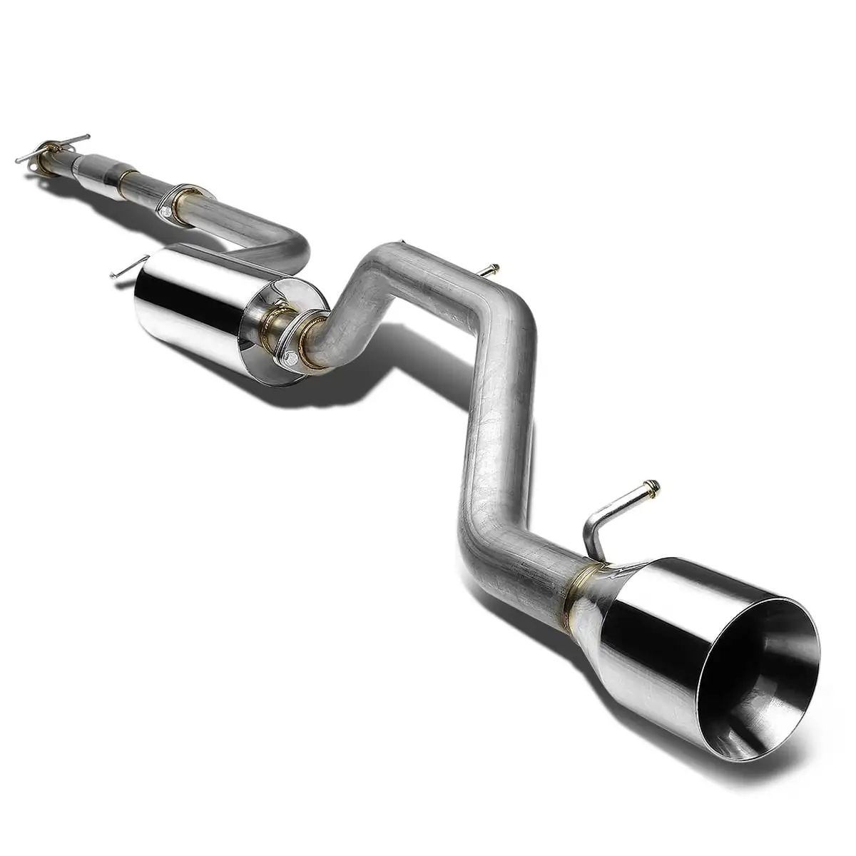 DNA Motoring CBE-FF00-NRT Ford Focus ZX3/ZX5 Stainless Steel 4.5 Rolled Muffler Tip Catback Exhaust System