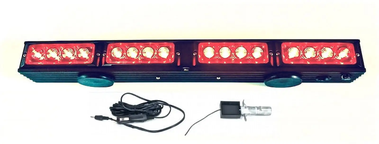 21.5 Wireless LED Tow Light Bar with Red Stop/Tail/Turn Signal. Magnetic Base and 4pin Round Transmitter