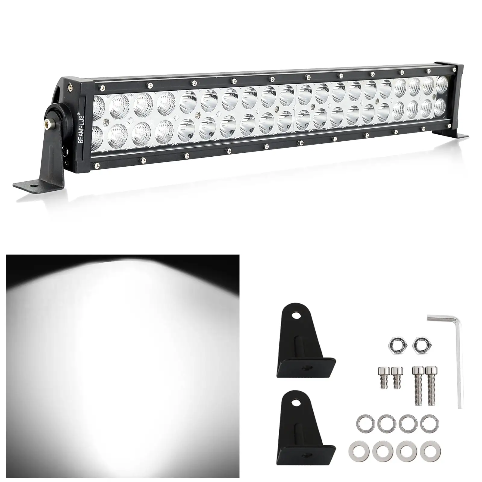 22 inch Led Light Bar 120W LED Fog Lamp 12000LM Flood Spot Combo Off Road Light Work Lights Automotive Light Bar Driving Light for Pickup ATV Truck 4x4 Boat SUV 12-24V IP68 Waterproof