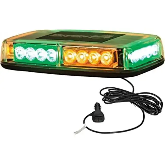 24 LED 12VDC Amber & Green Lightbar