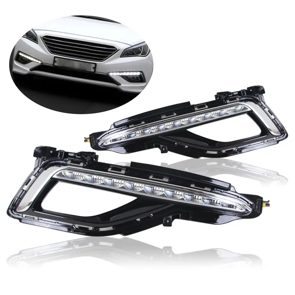 YIYIBYUS 2?? Daytime Running Light for Hyundai Sonata 9th 2015 2016 2017 Driving Light Fog Lamp