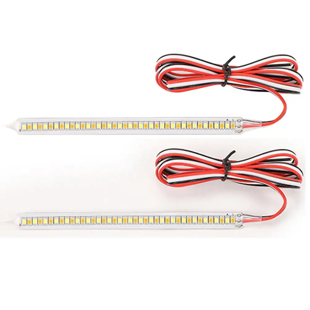 2Pcs DRL LED Headlight Strip Light Daytime Running Sequential Turn Signal Lamp