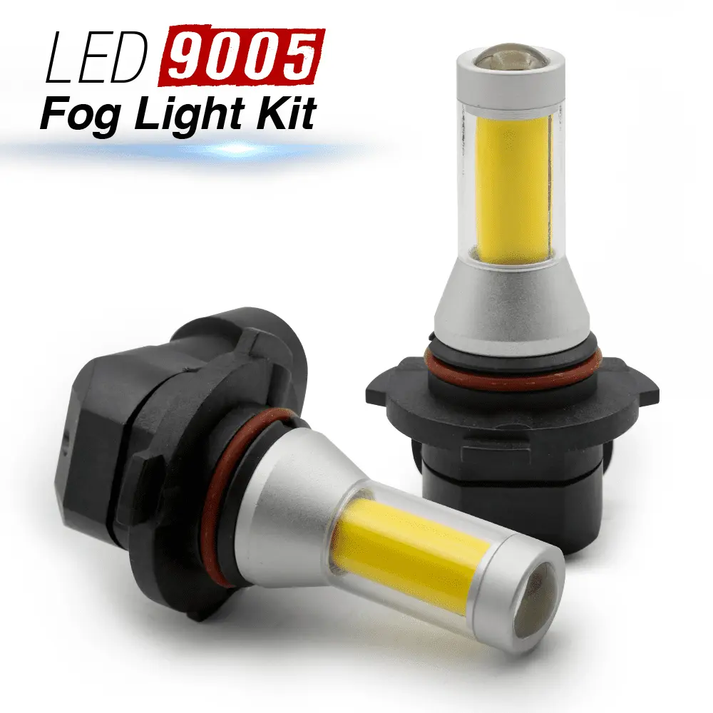 2x H10 9005 COB 574 Lumen Amber with Projector for DRL or Fog Lights