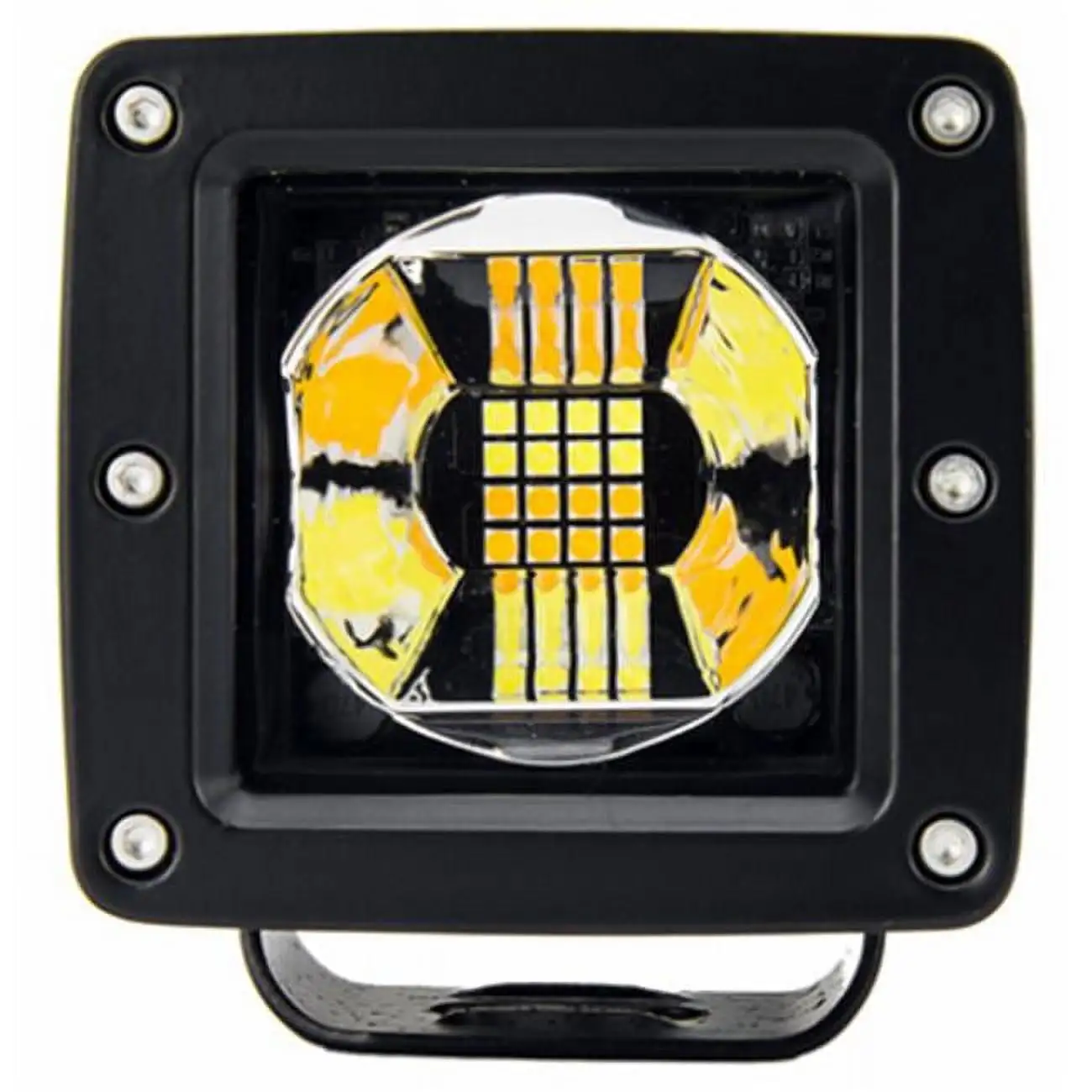 3 in. Dual LED Cube Light Bar - Amber - Clear