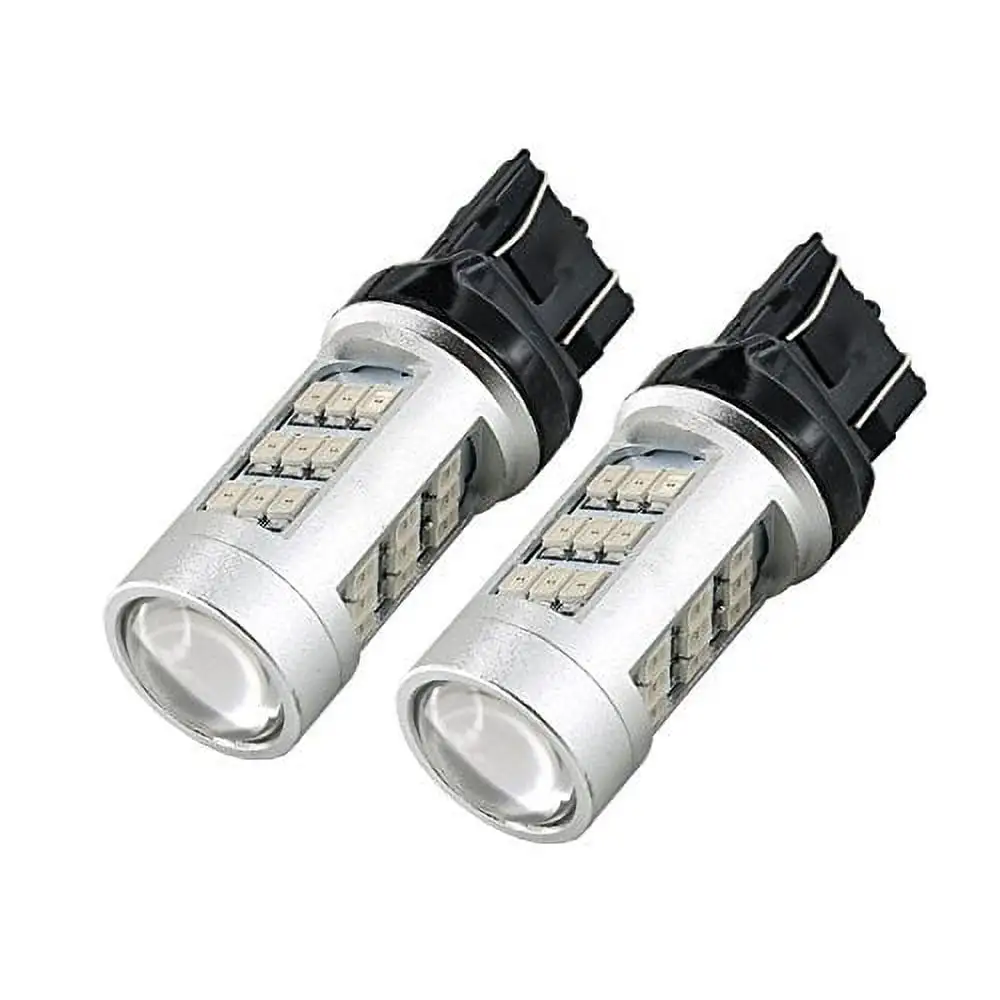 3157/7443/1157 Red Stop Brake 2835 Flash Strobe Rear Alert Safety 33-LED Light Bulbs (7443. Red)