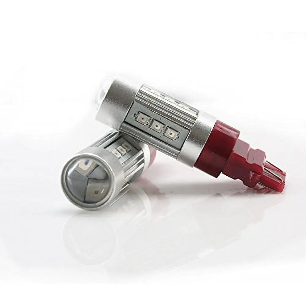 3157 Red High Power Projector 2835 Chip 15-LED Turn Signal/Brake/Tail Light Bulbs (3157. Red)