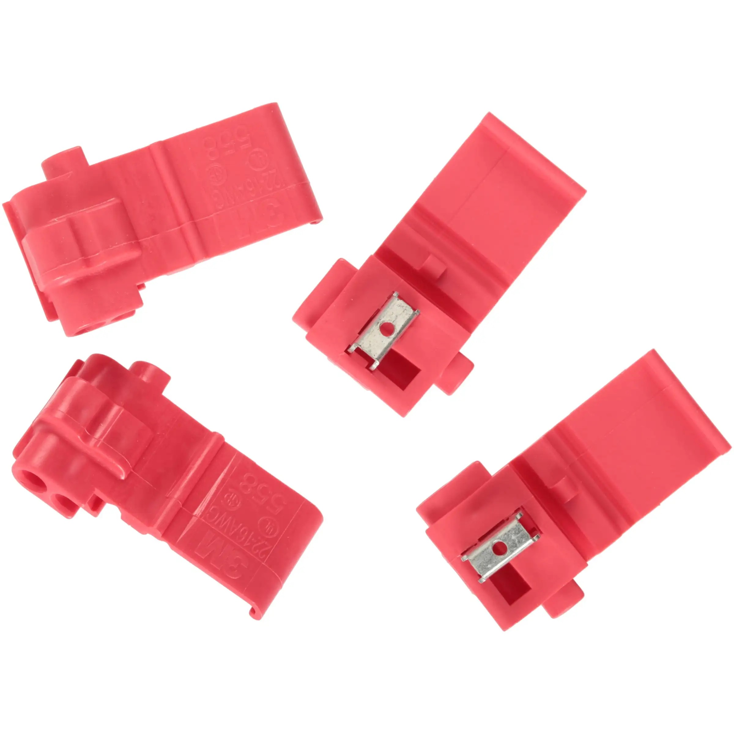 3M 540H Quick Connects Wire Connectors. Red. 4 Count