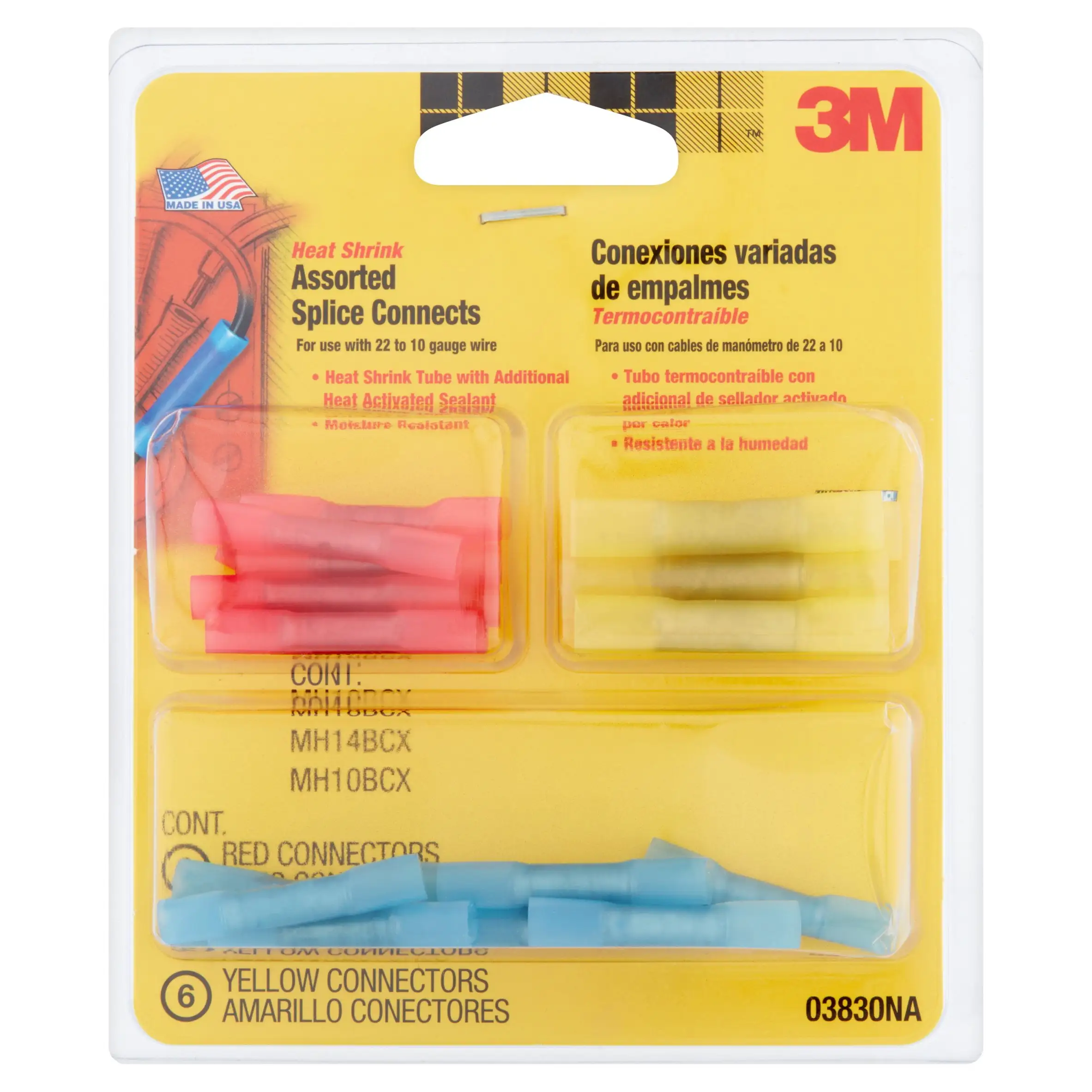 3M Heat Shrink Assorted Splice Connects. 24 count