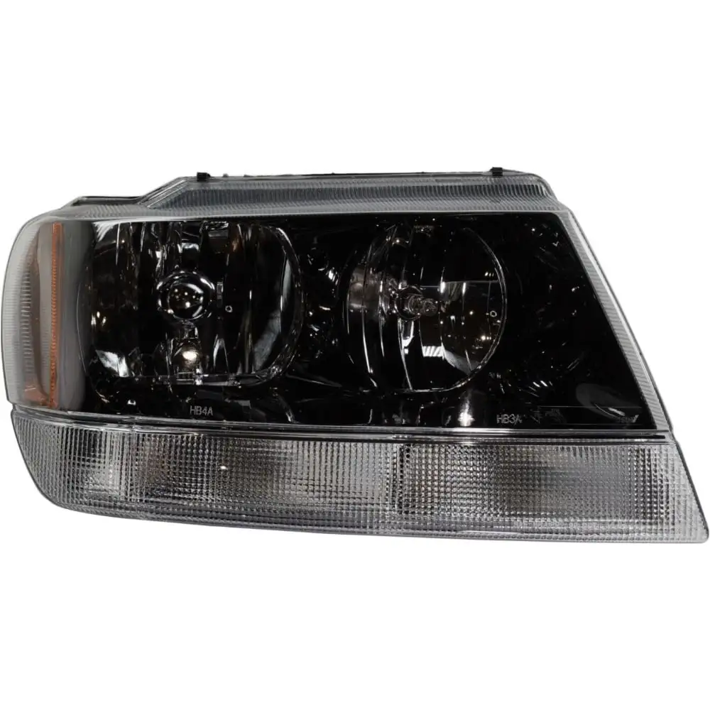 Headlight Right Black Int with Clear Signal Lens For 2002-2004 Grand Cherokee