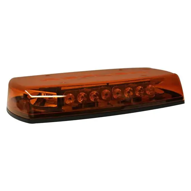 4-Bolt Mount TIR Zero Optic Amber LED Emergency Light Bar - 15 in.