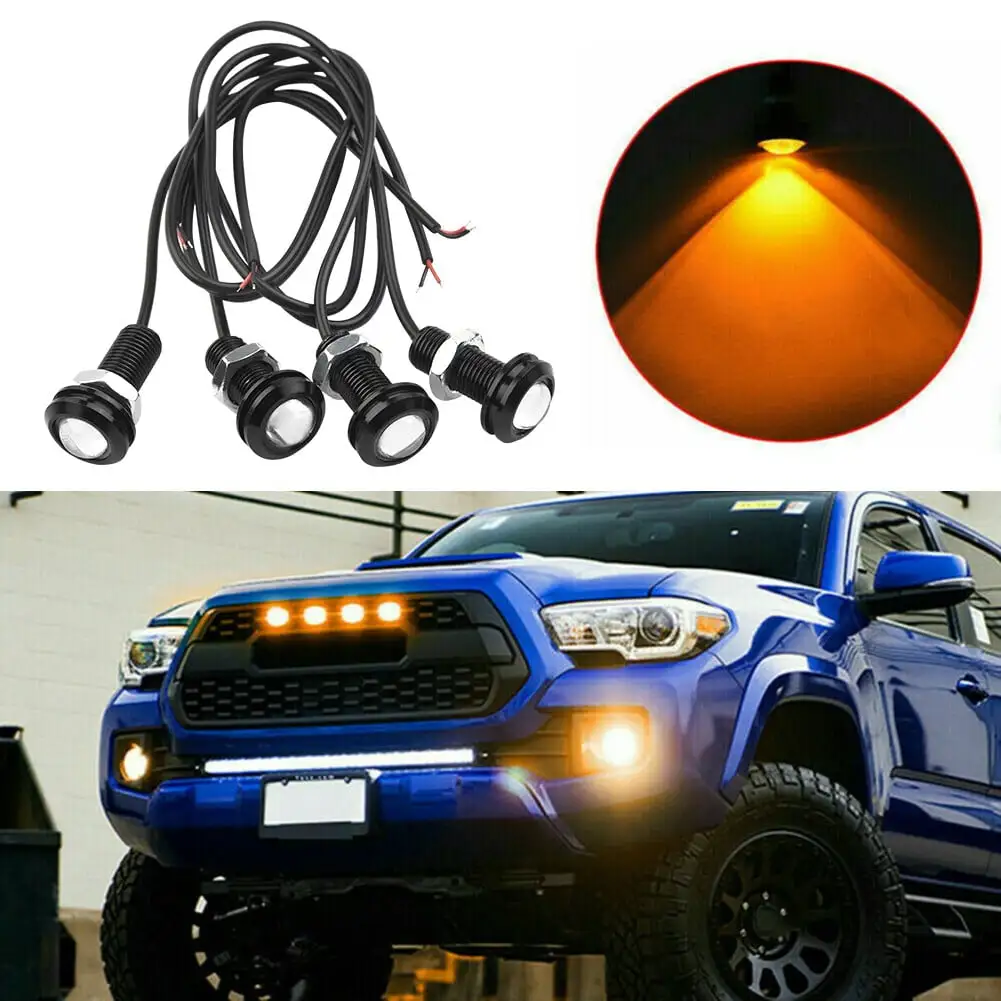 4 Pcs LED Amber Light Bar Car Truck Hazard Recovery Strobe Lamp 12V DC