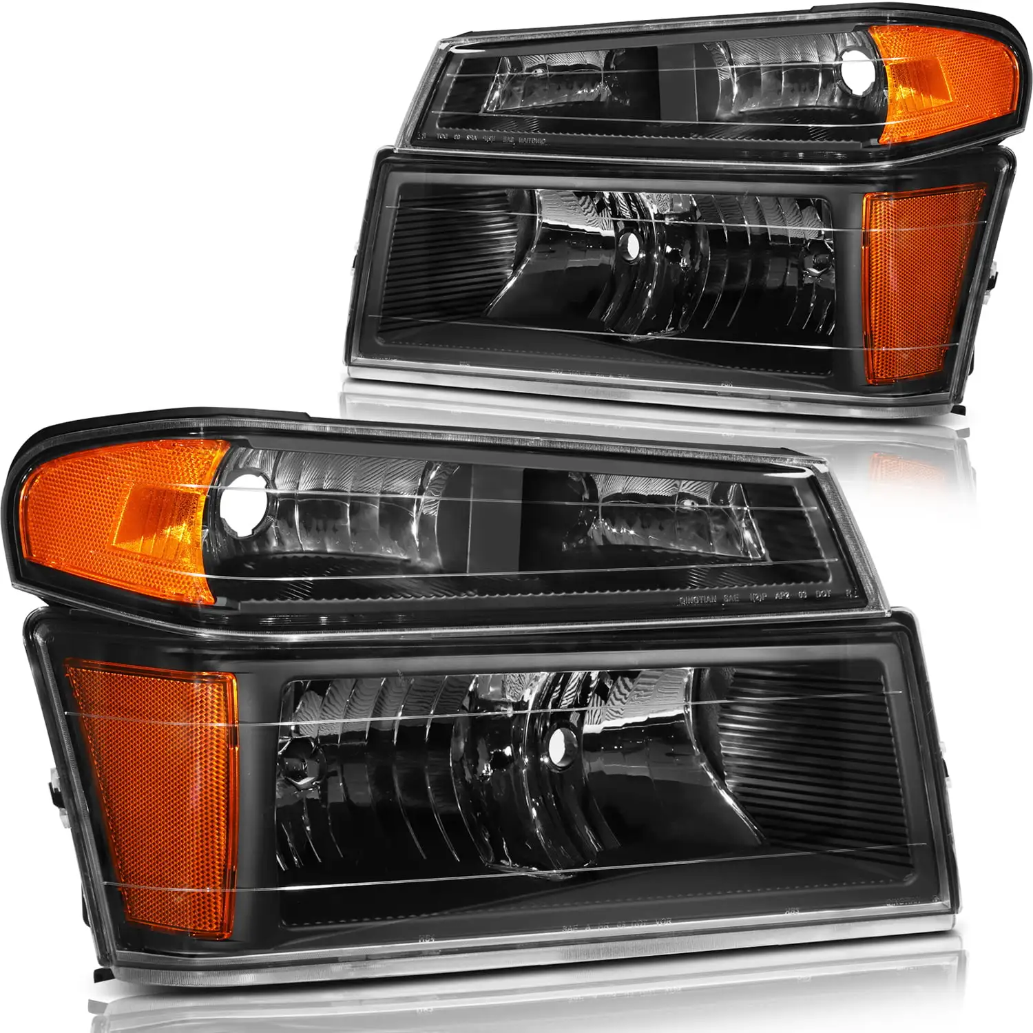 SCITOO Headlamps For Chevrolet Colorado For GMC Canyon 04-12 For Isuzu i-280 06 For Isuzu i-290 07-08 For Isuzu i-350 06 For Isuzu i-370 07-08 headlights assembly Black Housing 15228012 15228011