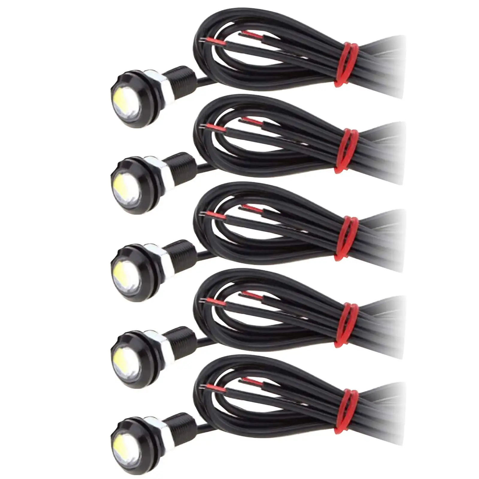 YUEHAO LED light 5x White DC12V 9W Eye LED Daytime Running DRL Backup Light Car Auto Lamp home appliances