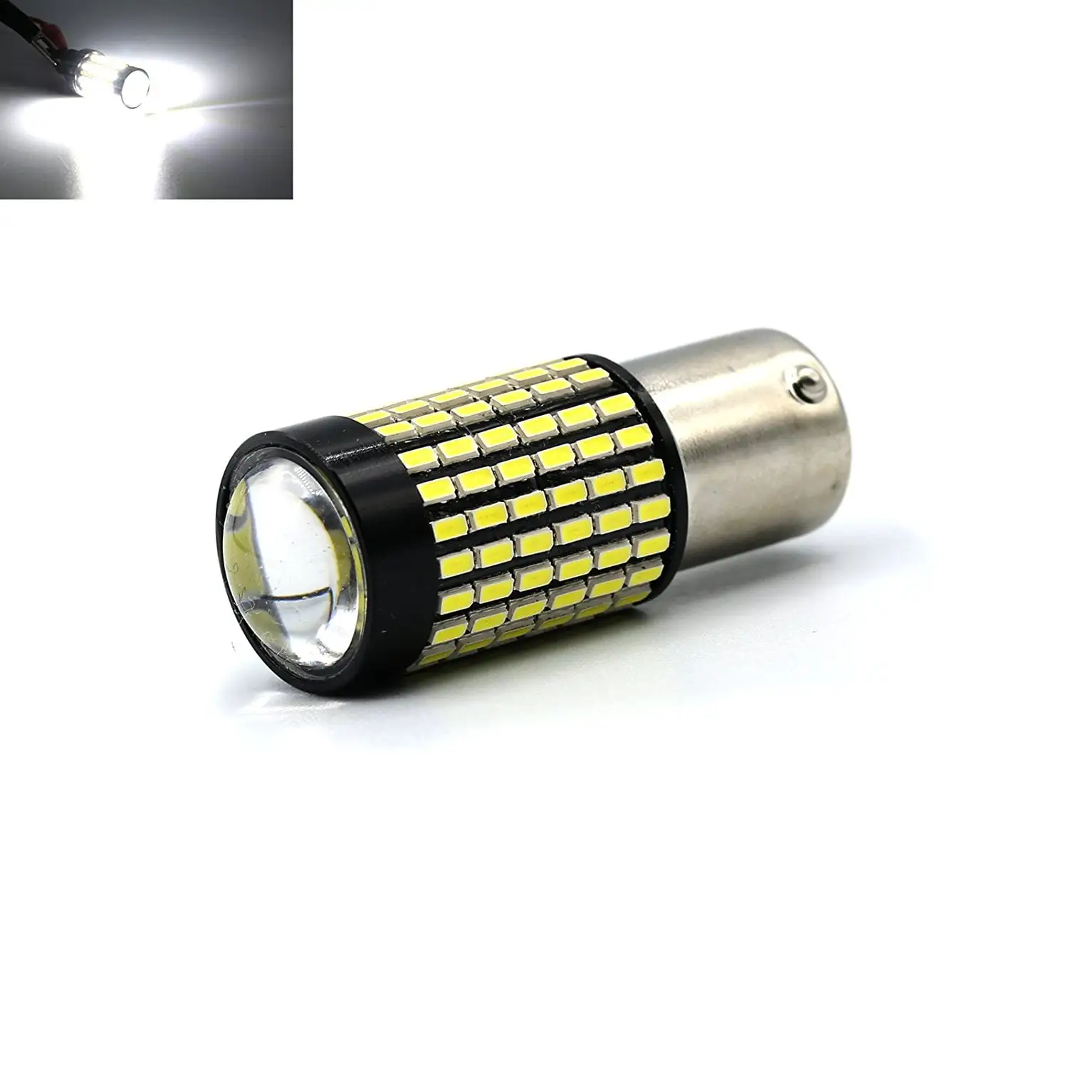 1156 White 50W High Power 3014 Chip LED Projector Turn Signal/Brake/Tail/Reverse/Parking Light Bulbs (1156. White)