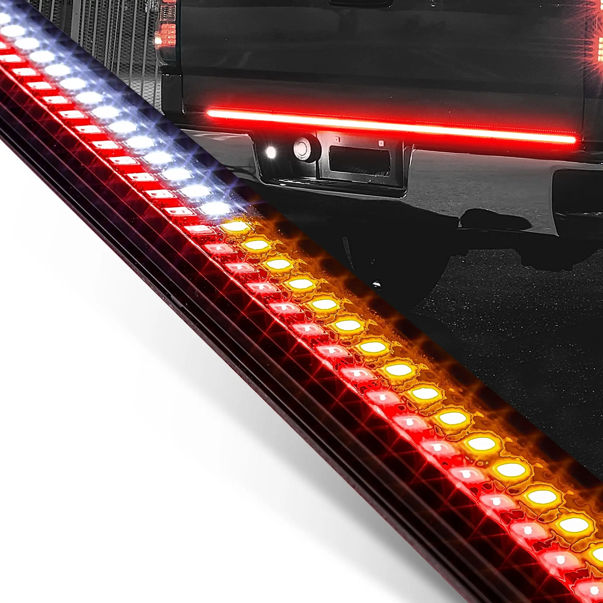 49 LED Tailgate Brake Light Bar for Truck Trailer w/ Sequential Turn Signal