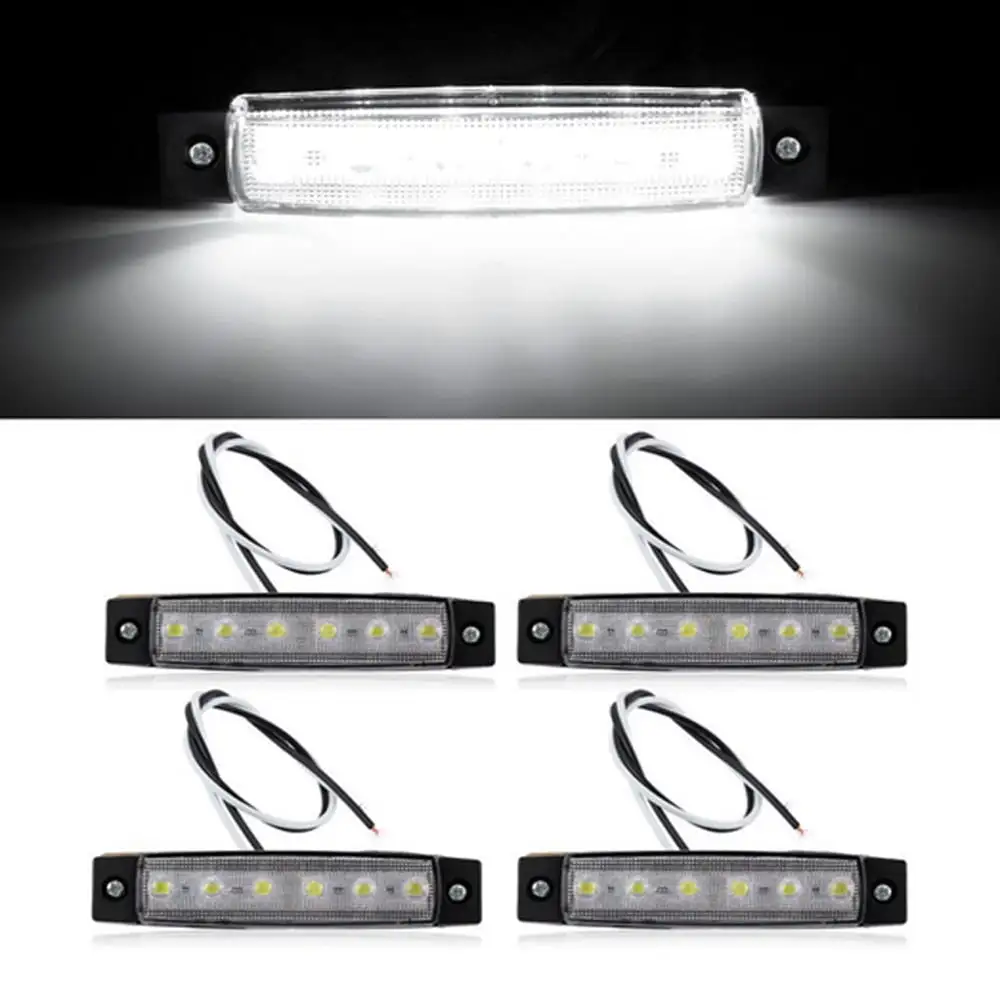 4PC Marine Grade 12 Volt Large Waterproof Cool White LED Courtesy Lights Set