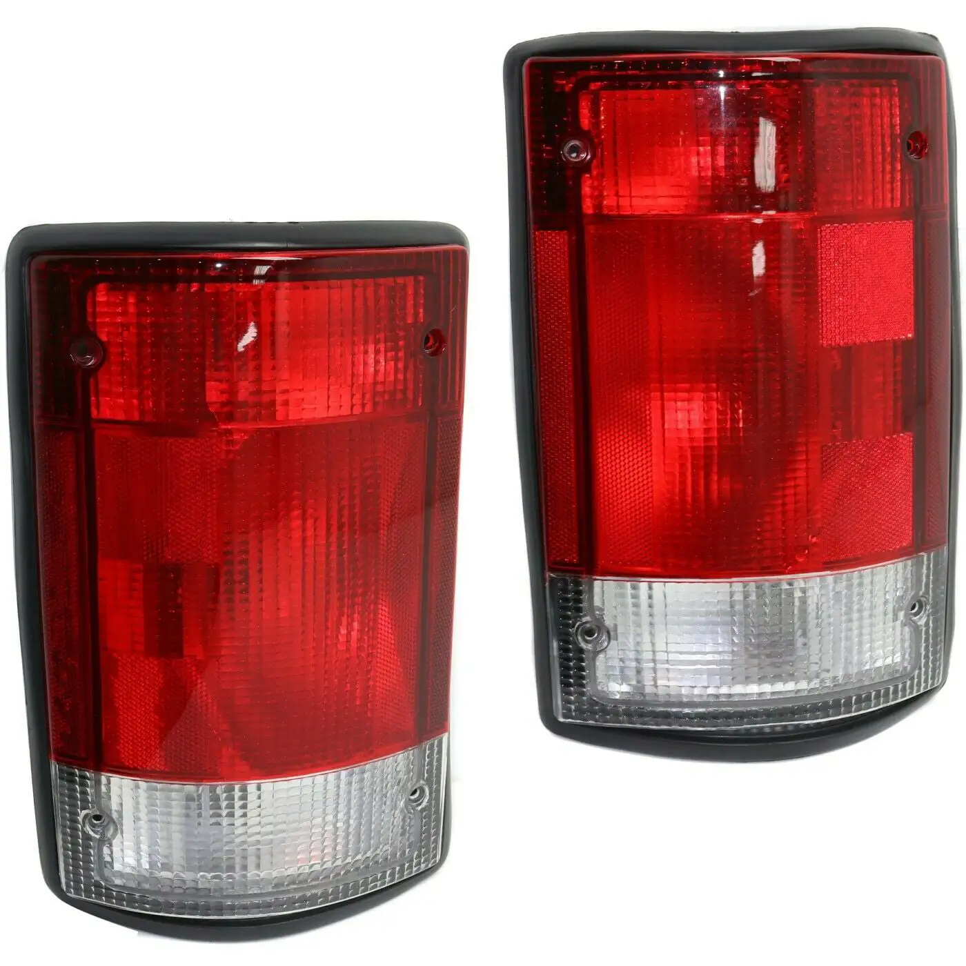 For 2000-04 Frontier Pickup Truck Red Clear Tail Lights Brake Lamps Replacement